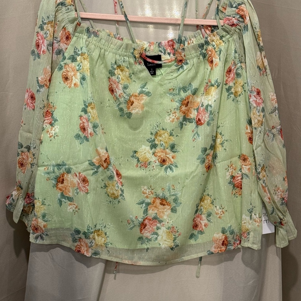 Floral Green Women's Top